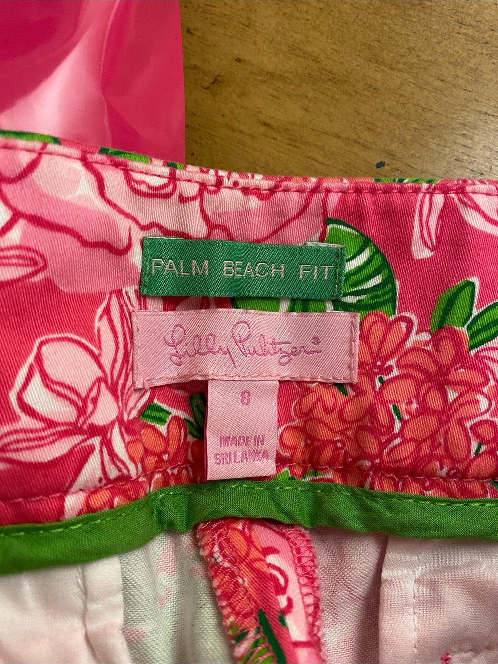 Lilly Pulitzer Pink Floral Cropped Pull-On Pants - Picture 7 of 11
